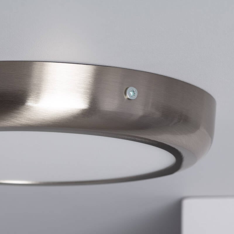 Plafón LED 18W Circular Metal Ø220 mm Design Silver