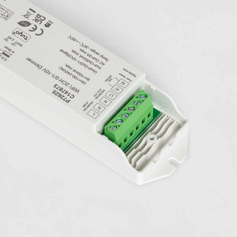 Regulador LED WIFI 0/1-10V 2 Canales Monocolor/CCT SKYDANCE L2(WT) Compatible con Pulsador y Mando RF