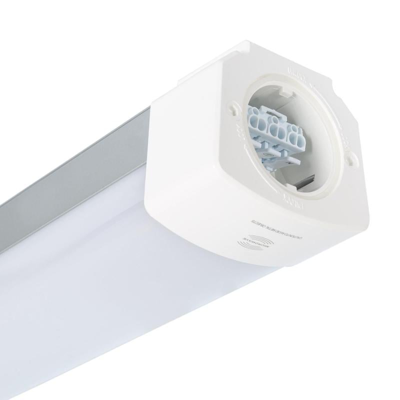 Pantalla Estanca LED 120cm 40W High Lumen 150lm/W Aluminio IP65 Enlazable con Sensor Microondas MERRYTEK