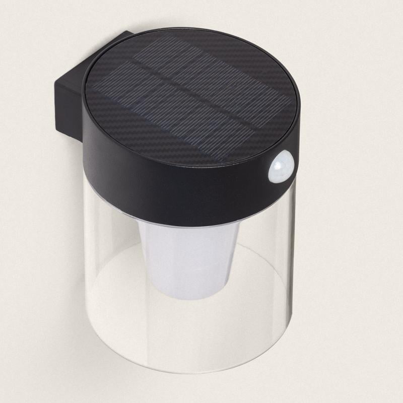 Aplique de Pared Exterior Solar LED 1,5W Aluminio con Sensor de Movimiento Efren