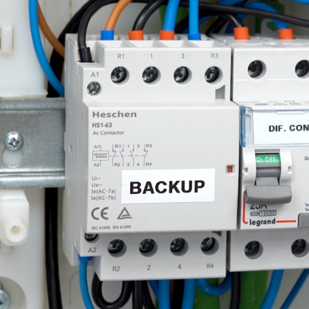 Contactor Monofásico Heschen HS1-63, 4 polos 2NO 2NC, AC 220V/240V