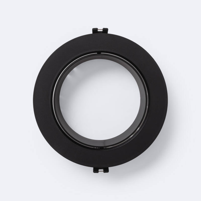 Aro Downlight Empotrable Circular Direccionable para Bombilla LED GU10 AR111 Corte Ø135 mm