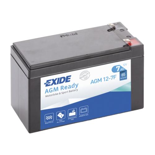 Batería AGM para Moto 12V 7Ah 85A Exide Ready AGM12-7F