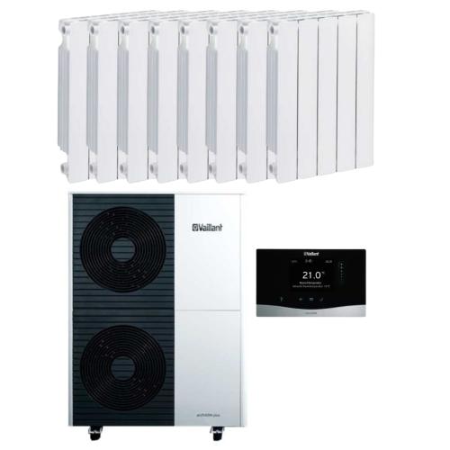 Kit Aerotermia con Radiadores de Agua 14kW Vaillant AroTHERM para 150m2