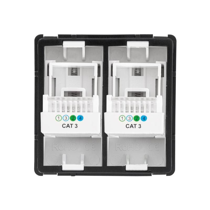 Toma Doble Teléfono Modern