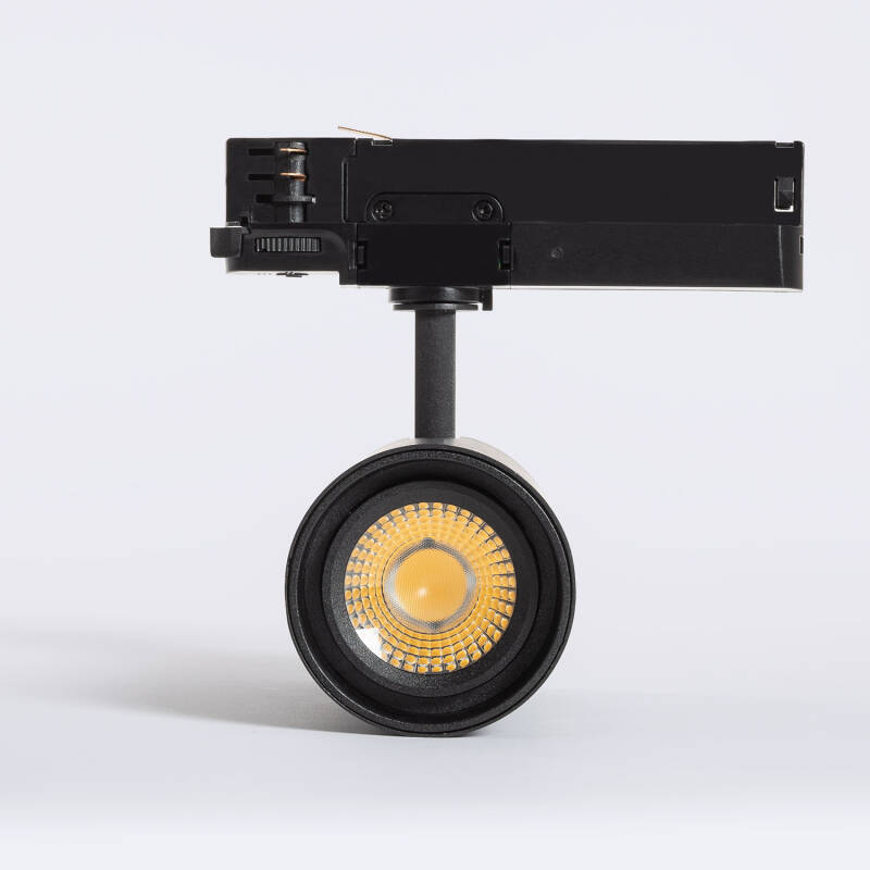 Foco Carril LED Trifásico 30W Fasano Regulable Negro