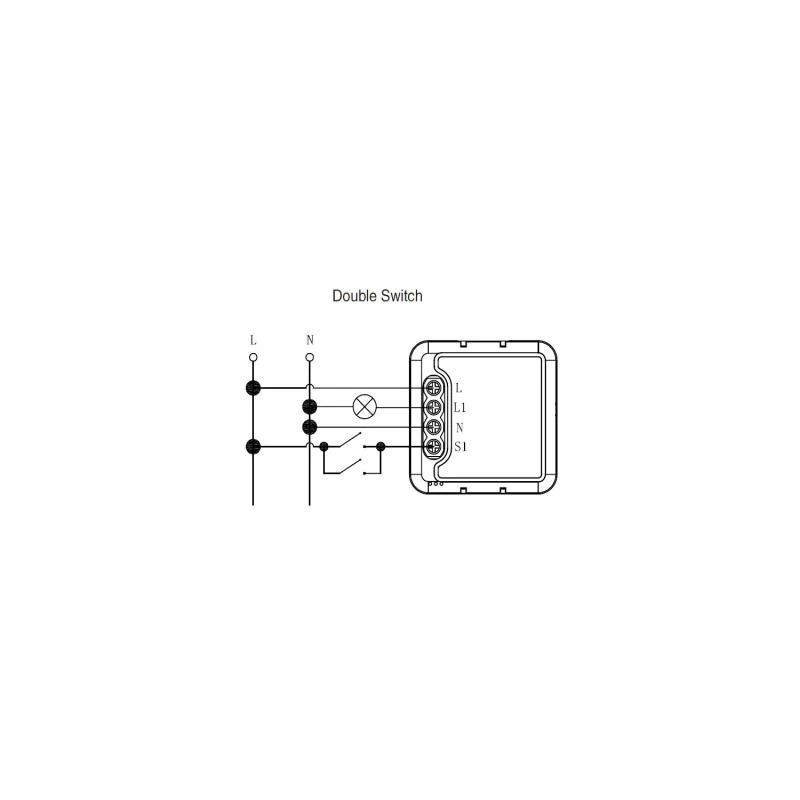 Interruptor Telerruptor WiFi Compatible con Interruptor y Pulsador Convencional