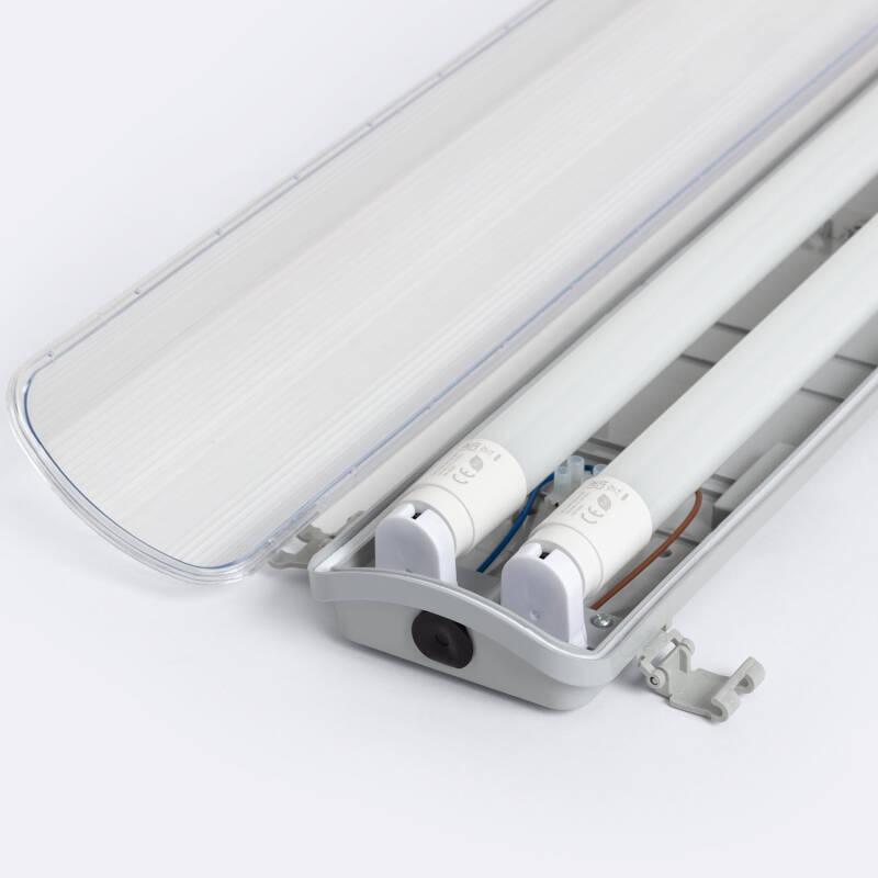 Pantalla Estanca 60cm IP65 con dos Tubos LED Cristal 9W 140lm/W