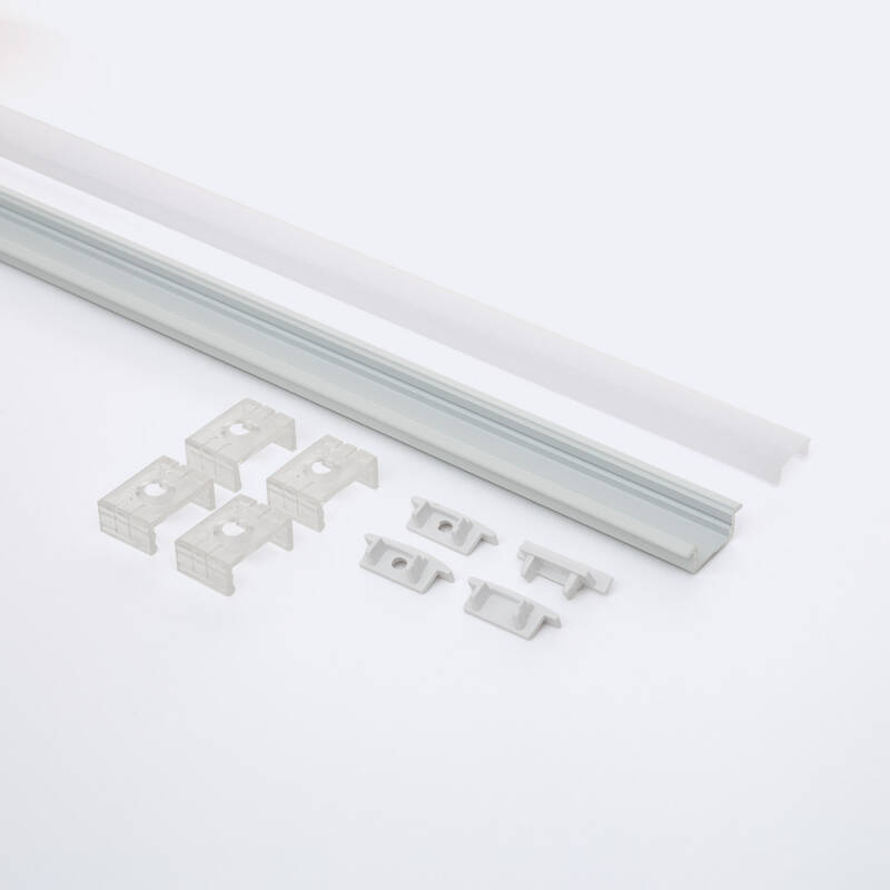 Perfil Aluminio Empotrable para Tiras LED hasta 12 mm