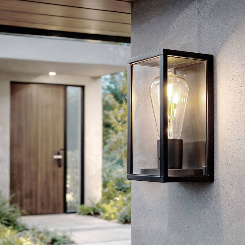 Aplique de Pared Exterior Aluminio y Cristal Atrium