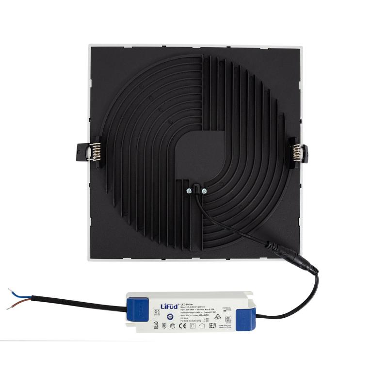 Placa LED 30W Cuadrada High Lumen LIFUD Corte Ø 200 mm Silver