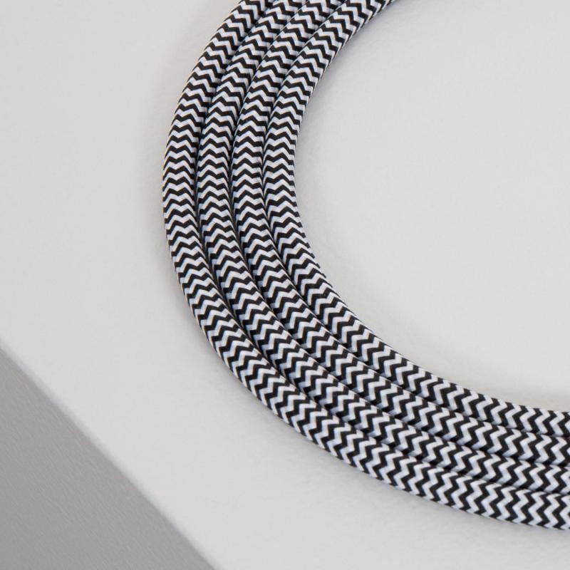 Cable Textil Eléctrico Blanco y Negro