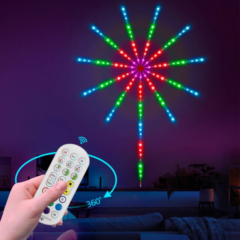 Tira LED Digital SPI RGBIC KIT Efecto Fuegos Artificiales con Control por APP y Mando