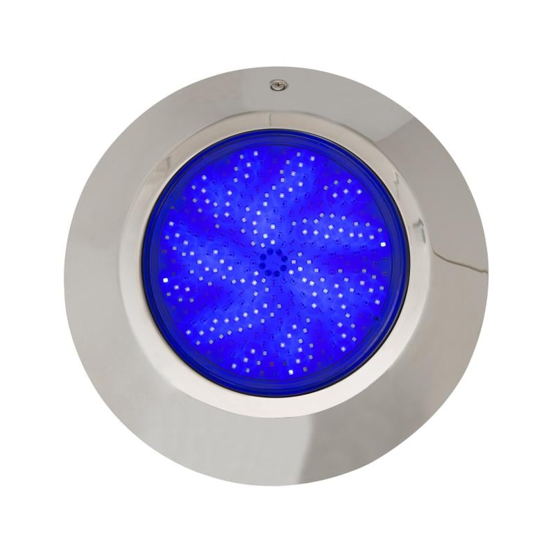 Foco Piscina Superficie LED RGBW Sumergible 12V DC IP68 Acero Inoxidable 24W