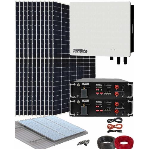 Kit Instalación de Placas Solares Híbrido Tensite 6kW 11000kWhaño