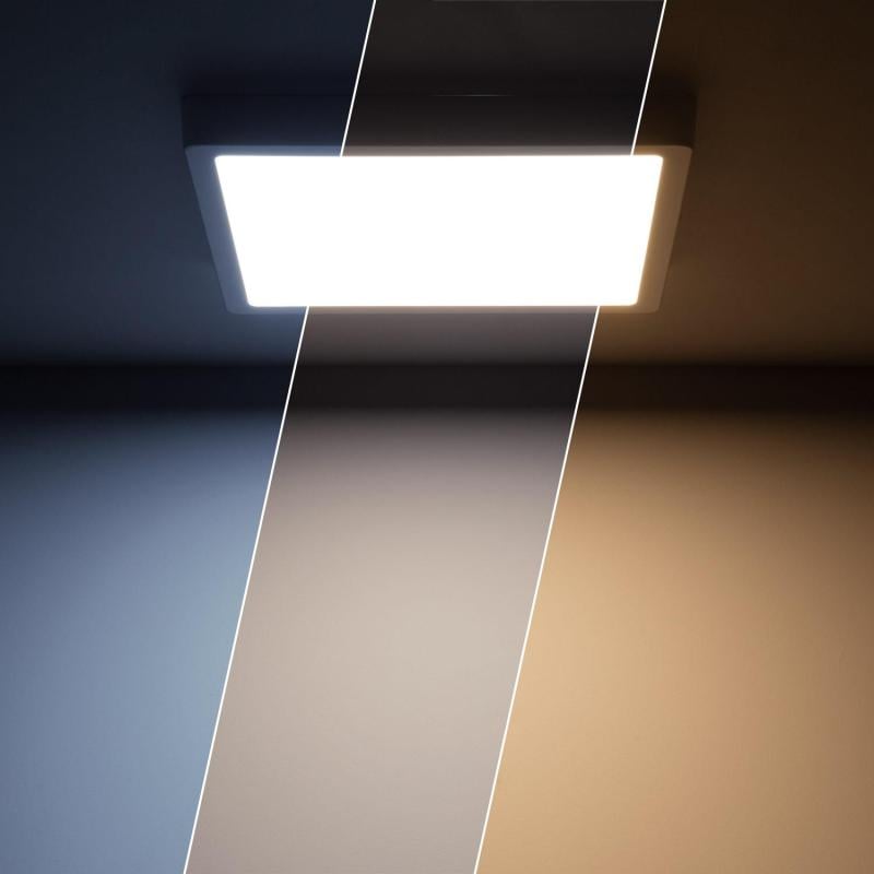 Plafón LED 24W Cuadrado Superslim CCT Seleccionable 280x280 mm