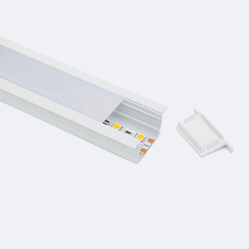 Perfil Aluminio Empotrable para Tiras LED hasta 25 mm