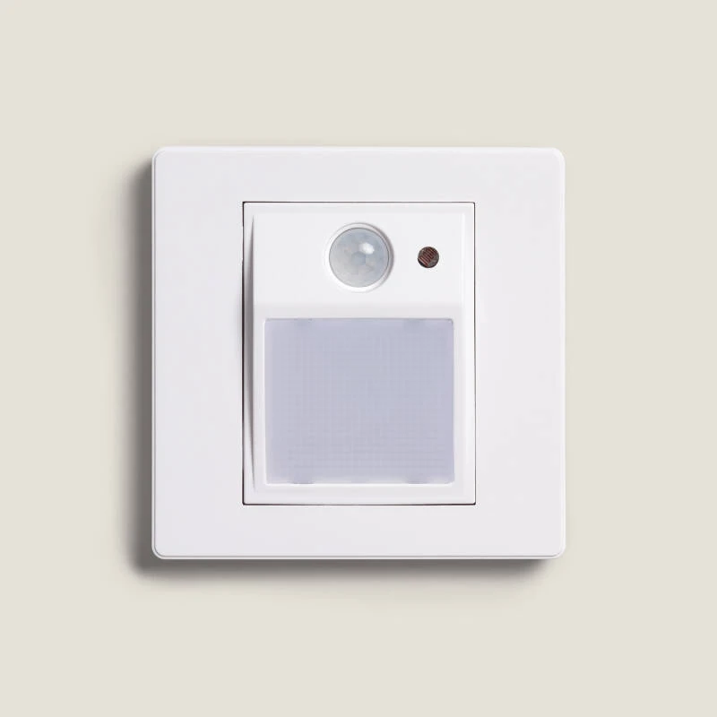 Baliza de Pared LED Empotrable con Sensor PIR y Crepuscular Olite para Caja Universal