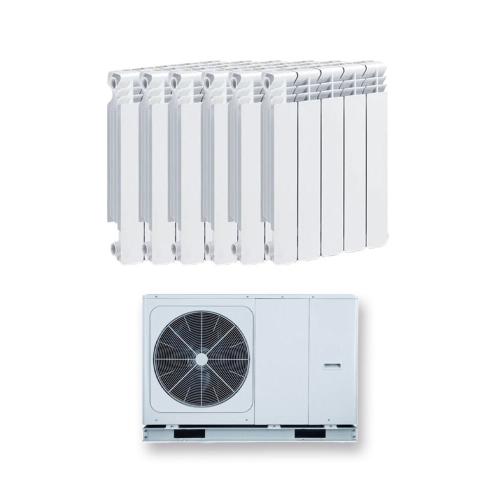 Kit Calefacción Aerotermia con Radiadores de Agua 12kW Aquaris para vivienda 130m2