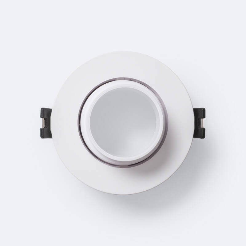 Aro Downlight Circular Basculante Bajo UGR para Bombilla LED GU10 / GU5.3 Corte Ø75 mm Suefix
