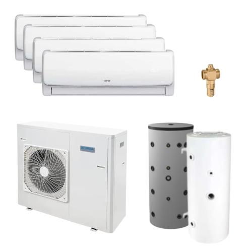 Kit Aerotermia con Fancoils Domusa Dual Clima 16R R32 16kW para 180m2