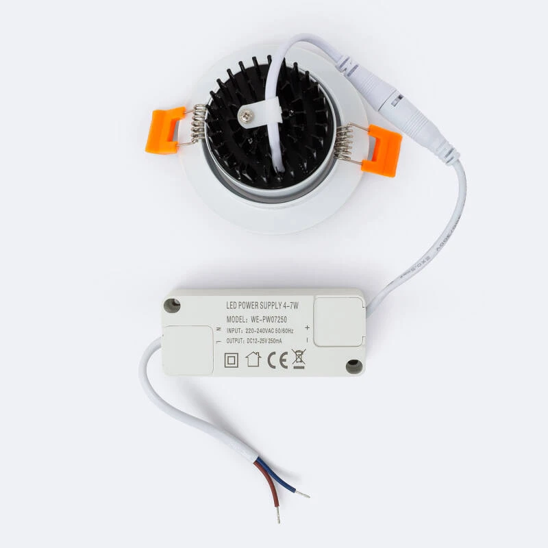 Foco Downlight LED 7W Circular COB CRI90 Corte Ø 70 mm