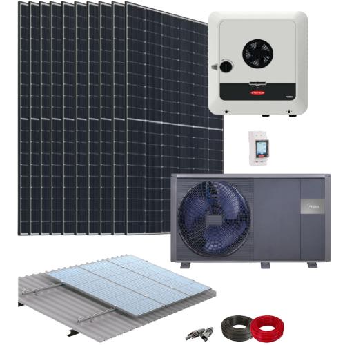 Kit Aerotermia con Placas Solares 10kW Fronius con Bomba de Calor 6kW Midea y Batería de Litio 8,3kWh más material de instalación