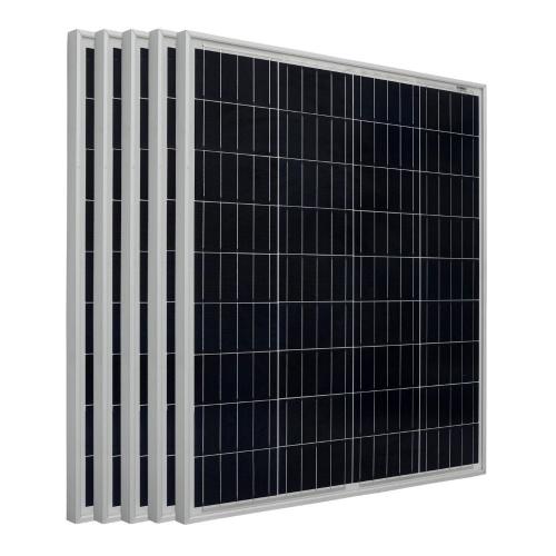 Pack 5 unidades Placas Fotovoltaicas 75W 12V Policristalina