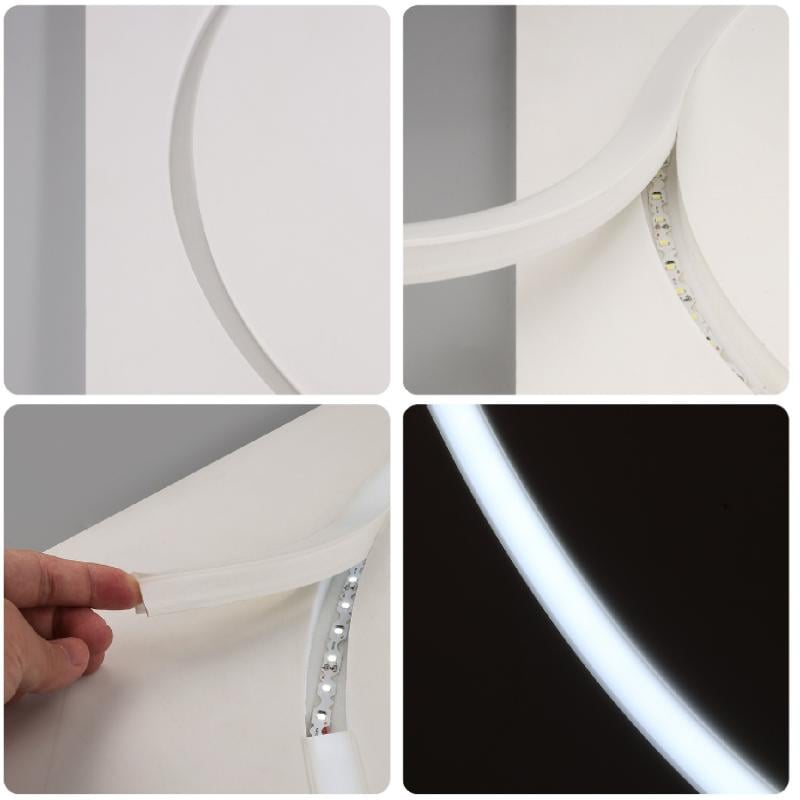 Perfil Neón SFLEX 25x14 Superficie/Empotrable Curva Vertical para Tira LED IP20 hasta 15 mm