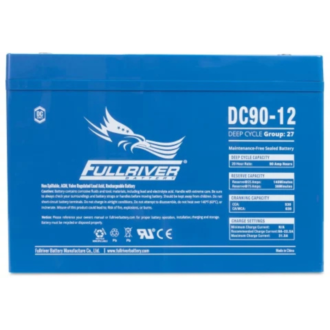 Batería AGM 90Ah Solar 12V C20 Monobloc Fullriver DC90-12