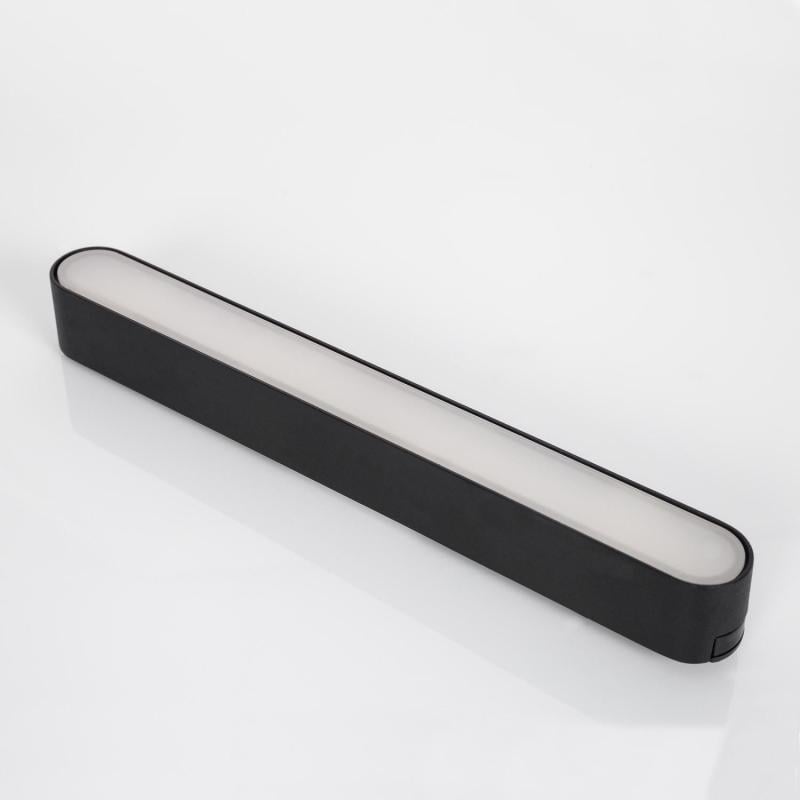 Foco Carril Lineal LED Magnético 25mm SuperSlim 12W 48V Negro 222mm