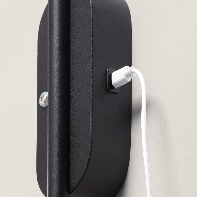 Aplique de Pared LED con Batería USB Recargable Metal Aura
