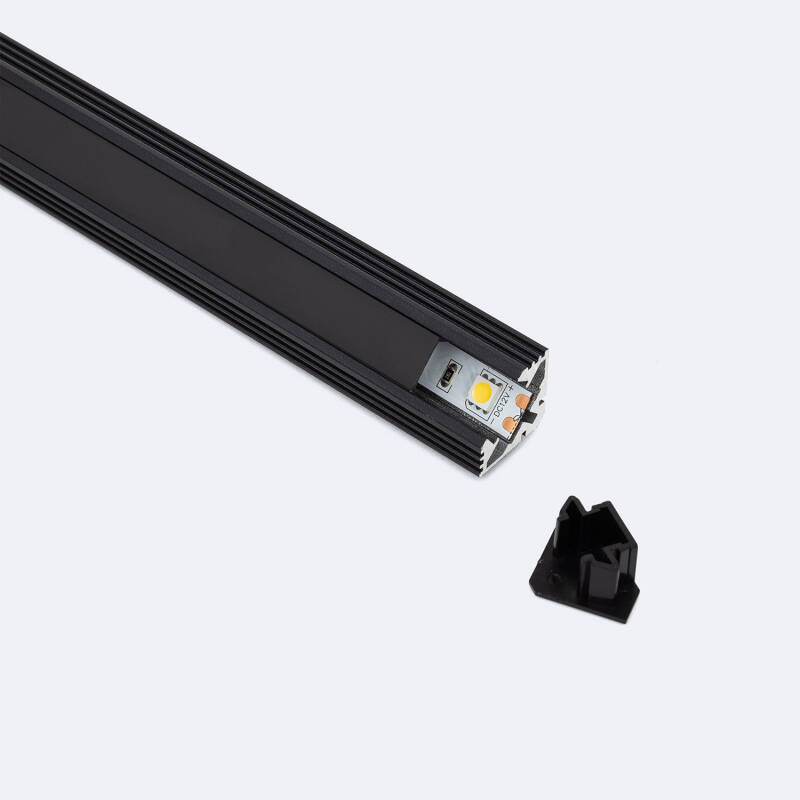 Perfil Aluminio Esquina 2m para Tira LED hasta 11 mm
