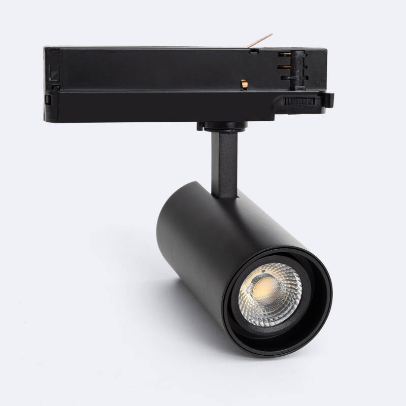 Foco Carril LED Trifásico 20W Fasano Regulable Negro