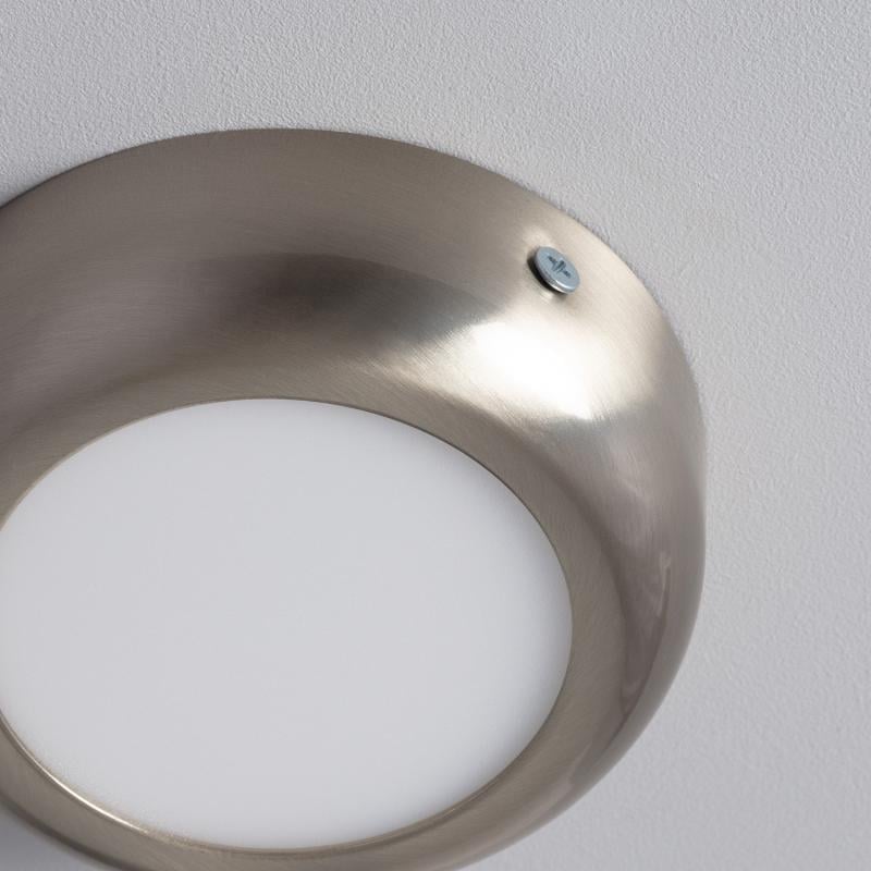 Plafón LED 6W Circular Metal Ø120 mm Design Silver