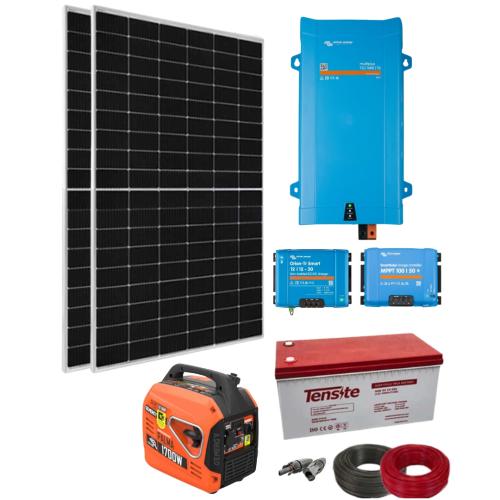 Kit Placa Solar Camper 1200W 12V 4000Whdia con Generador Inverter Portátil