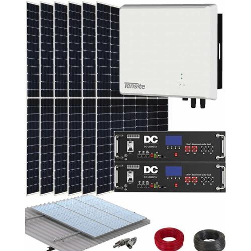 Kit Fotovoltaico para Instalar Placas Solares en Casa Tensite 3kW con Batería de Litio DC Solar