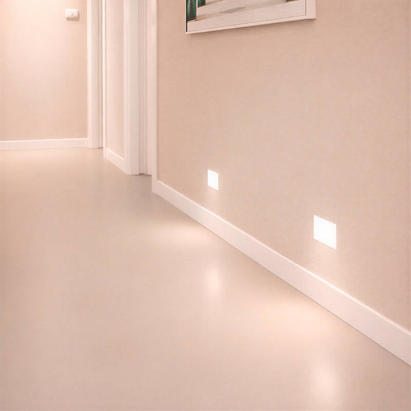 Aplique de Pared Integración Escayola/Pladur para Bombilla LED MINI GU10 Corte 103x148 mm