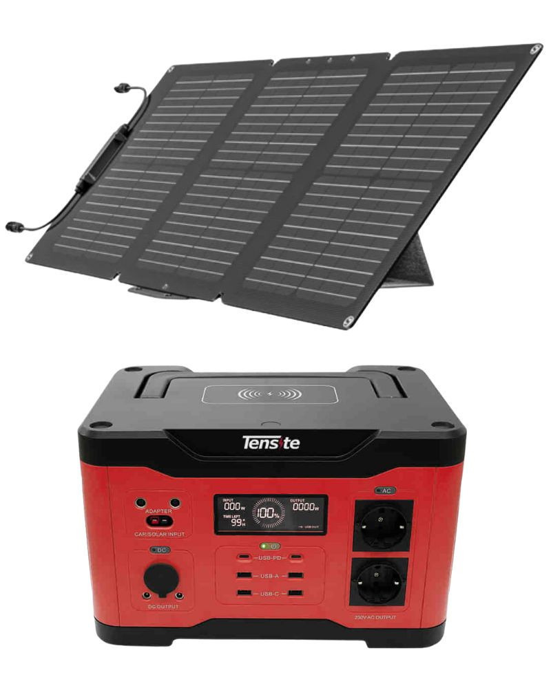 Kit Solar Portátil Camper 60W con Estación de Energía Tensite