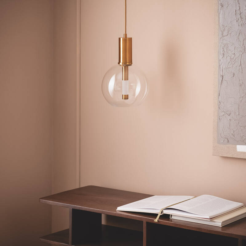 Lámpara Colgante LED 5W Metal y Cristal Ludvika