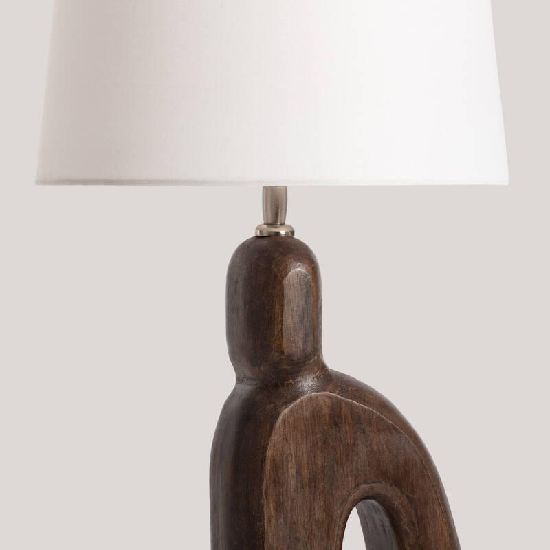 Lámpara de Mesa Madera Hunar III ILUZZIA