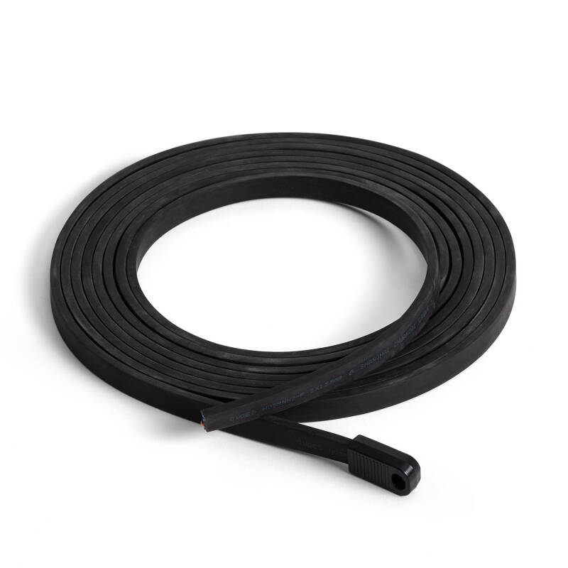 Cable Eléctrico Plano de Guirnaldas a Medida Negro