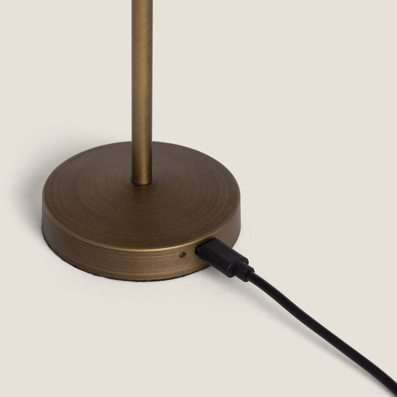Lámpara de Mesa LED Portátil para Exterior Metal con Batería Recargable Lendora Smoke