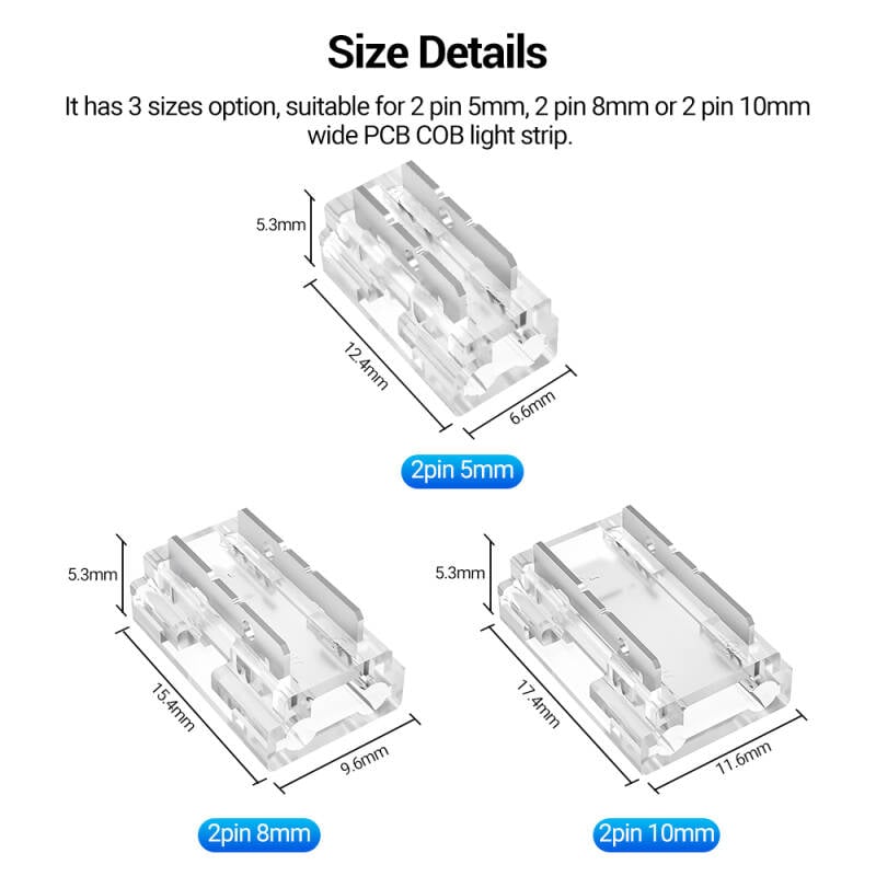 Conector Hipopótamo 9 en 1 para Tiras LED 12/24V DC SMD y COB IP20 Ancho 5mm/8mm/10mm