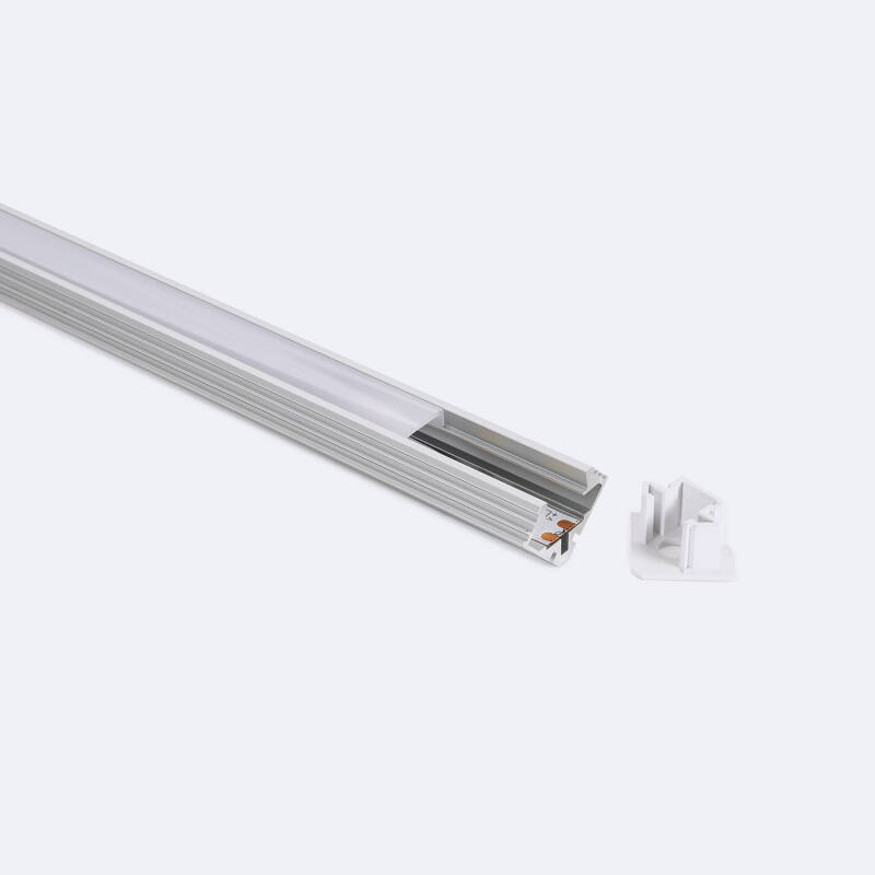 Perfil Aluminio Esquina 2m para Tira LED hasta 11 mm
