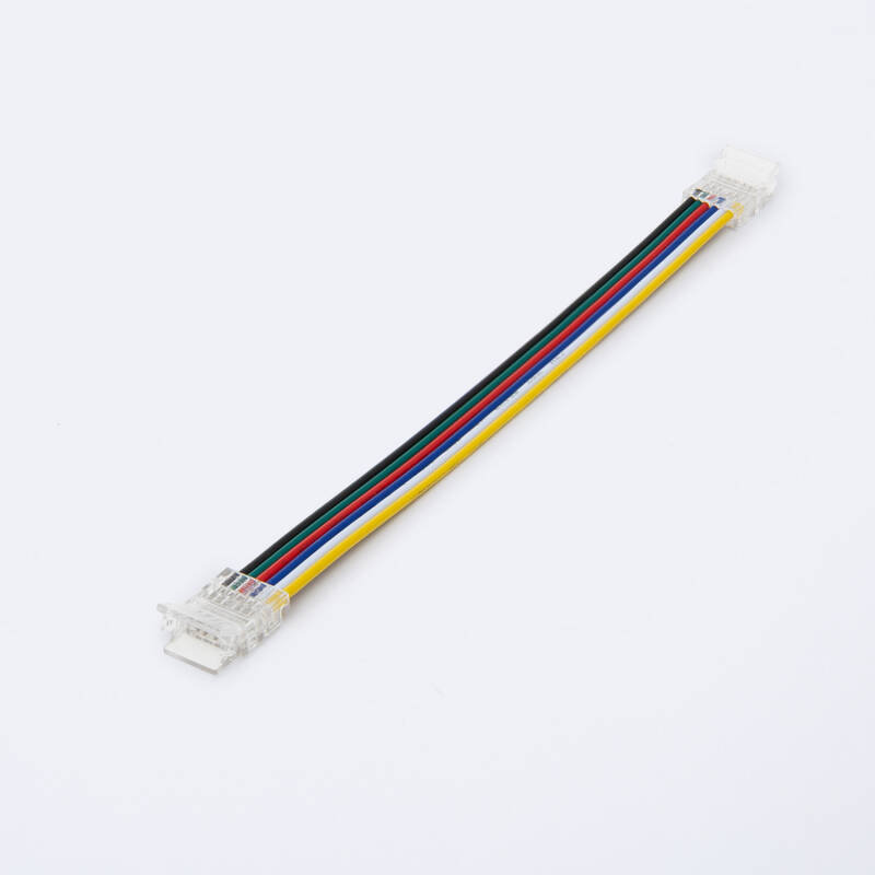Conector Tira LED 24V RGB+CCT SMD Ancho 10mm IP20 Doble con Cable