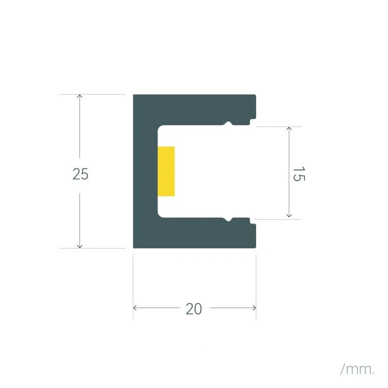 Moldura para Tira LED 2m Scuaro