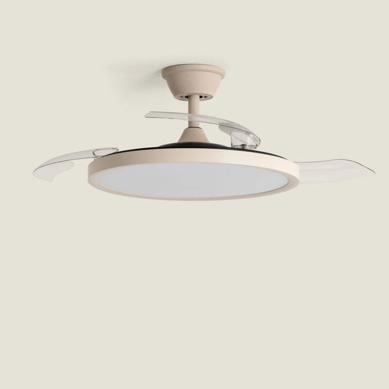 Ventilador de Techo con luz Silencioso DC aspas retráctiles Kleon