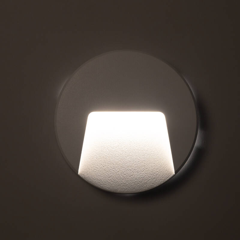 Baliza Exterior LED 3W Superficie Pared Circular Nilsa