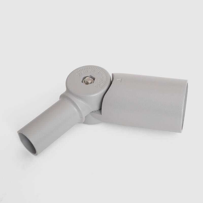 Brazo de Columna Direccionable 90º Ø44 mm para Luminarias de Alumbrado Público Gris